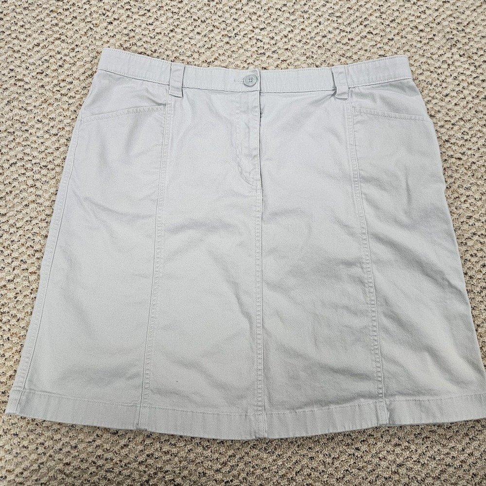 L.L. Beans Women's Plus Size Classic Fit Straight‎ Khaki Skirt Size 18W